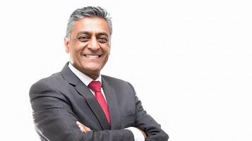 An indian businessman in a suit and tie photo
