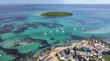 Awe Pointe d Esny Beach in Port Louis Mauritius Island in Mauritius. Beautiful Cinematic. video