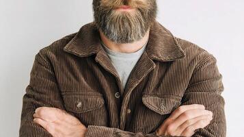 A man with a beard and a mustache photo