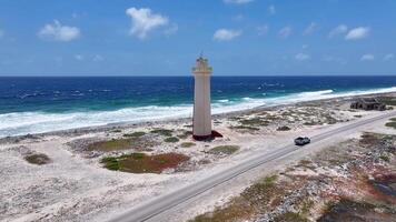 Exterior Lighthouse Bonaire at Kralendijk Bonaire in Netherlands Antilles . Beautiful Background. video