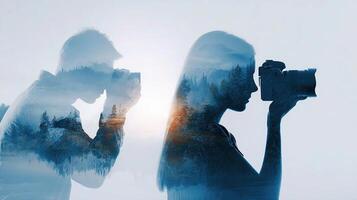 Double exposure photography photo