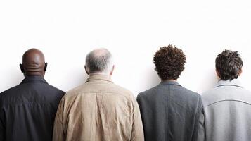 A group of men standing in a row photo