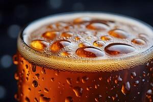 Refreshing Cold Soda with Ice and Bubbles - Perfect for Summer Refreshment photo