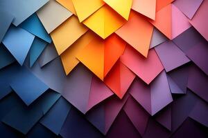Vibrant Overlapping Layers in Dynamic Geometric Abstract Design for Wall Art or Background photo