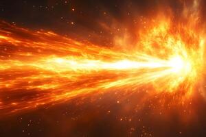 Explosive Cosmic Energy on a Fiery Meteor Path for Dynamic Sci-Fi Design photo