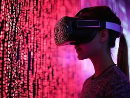 Engaging in virtual reality with immersive visual effects photo