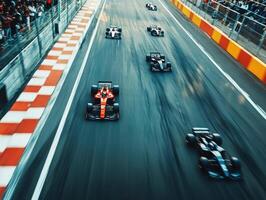 Exciting Formula Racing at a Dynamic Circuit Under Bright Sunlight photo