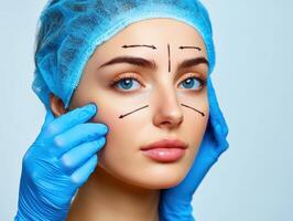 Professional consultation for facial aesthetics in a clinic setting photo