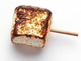 Perfectly toasted marshmallow on a stick photo