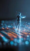 Digital transformation executive integrating business operations with innovative technology photo