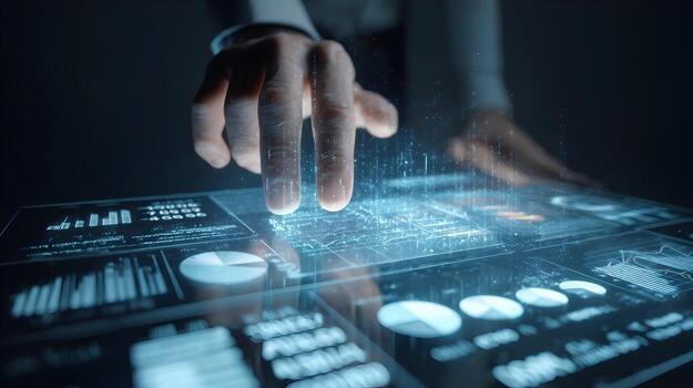 Navigating future trends with a hologram interface for data driven decision making photo