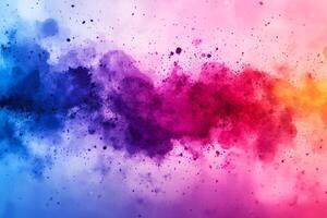 Colorful powder exploding, creating a vibrant abstract background photo