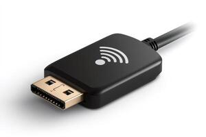 Wireless displayport adapter transmitting data through wifi photo
