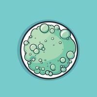 A green bubble with bubbles on it vector