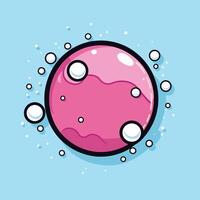 A pink bubble with bubbles on it vector