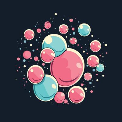 Bubbles on a black background