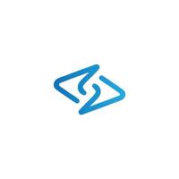 AI, S, Logo, Dynamic Flowing Arrows Interlocking in a Modern Abstract Shape, Representing Connection, Synergy, and Movement in Business and Technology, Editable Illustration vector