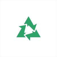 Green Recycling Logo with Triangular Arrow Design for Eco, waste management symbol for Sustainable Branding vector