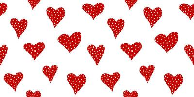 abstract modern pattern with cherry red polka dot hearts on white background for web design and wallpaper vector
