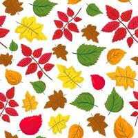 modern leafy seamless pattern with rich colors white background, contemporary vibrant foliage design, web design textile repeating colorful leaf illustration vector