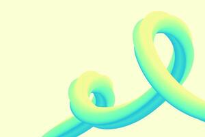 Green Abstract 3D object. Wave Background Illustration vector