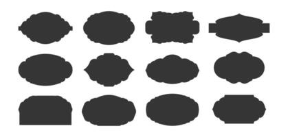 Label or Emblem Set. Border or Frame Graphic Elements vector