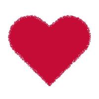 Red Textured Heart Illustration Isolated on White Background vector