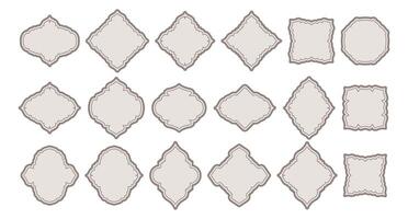 Retro Label or Emblem Set for Alcohol Bottles, Hipster Border or Frame Elements vector