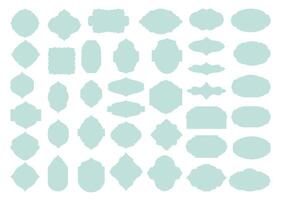 Nice Pastel Victorian Vintage Label or Emblem Set. Isolated Retro Border or Frame Elements vector