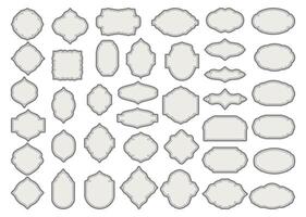 Vintage Label or Emblem Set for Jars or Bottles, Border or Frame Elements vector