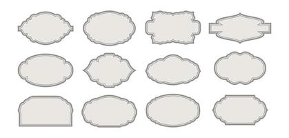 Vintage Label or Emblem Set. Border or Frame Elements vector