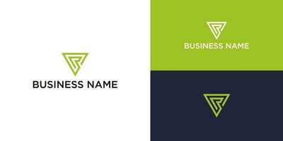 Abstract logo design with triangle and letter R vector