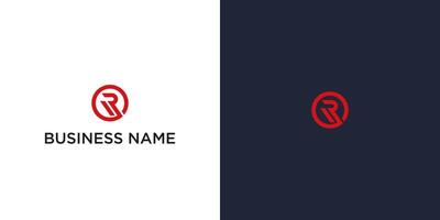 Modern Logo Design with Stylized Letter R in a Circle vector