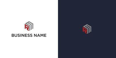 Company Logo with Initials RM Modern and Minimalist Monogram Design for Branding and Corporate Identity vector