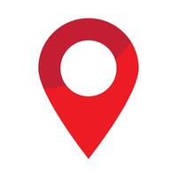 Maps pin. Red location map icon. Red maps pin symbol. vector