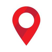 Red location map icon. Red maps pin symbol. vector