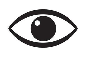 Eye icon, hyman eyeball simple icon. vector