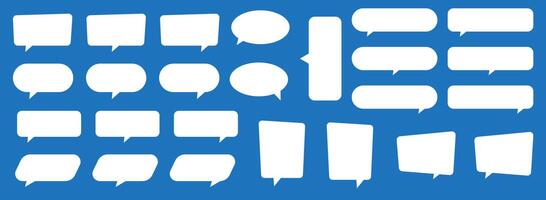 Set of speech bubbles. Blank empty white speech bubbles. Cartoon balloon word design. vector