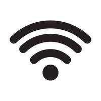 Wireless and wifi icon or wi-fi icon sign for remote internet access. vector