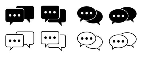 Chat icon. Speech bubble icons. Dialogue icons set. vector