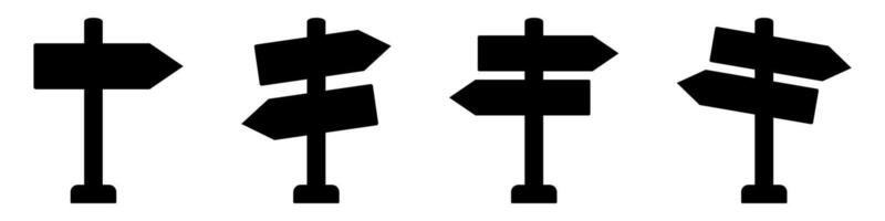 Signpost icon, direction icon isolated. vector