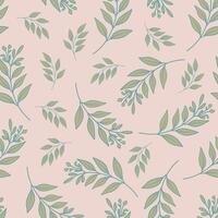 pattern featuring minimal line art branches and leaves. Ideal for packaging, fabric, branding, and elegant design projects vector