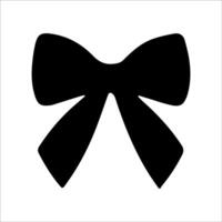 Black bow silhouette against a white background vector