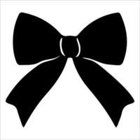 Decorative black bow design for various uses vector