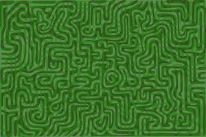 Intricate green line pattern displays mesmerizing maze-like design vector