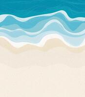 of a summer day for the background of summer time and summer vibes, the background of a tropical beach. sand and waves vector