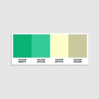 Flat Color Palette with Hex Codes on Light Grey Background for Design Inspiration vector