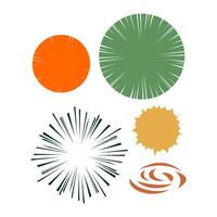 Burst Element Collection Comic Style Sunburst Flash Explosion and Starburst Graphic Effects for Pop Art Retro and Abstract Design vector