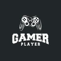 game console logo concept design game tool pro player silhouette game stick gamepad illustration brand product or team vector