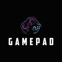 game console logo concept design game tool pro player silhouette symbol modern game stick gamepad vector